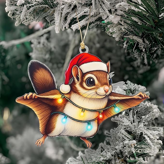 Cute Squirrel Ornaments for Christmas Tree, Squirrel Gifts for Women, Funny Animal Christmas Ornaments, Holiday Decorations for Tree, Secret Santa Exchange Present