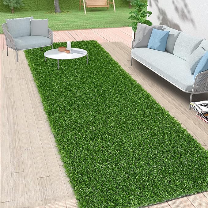 Bsmathom Artificial Grass Rug Indoor Outdoor Rug, Professional Dog Potty Training Rug, Fake Grass Rug Synthetic Grass Mat Door Mats with Drainage Holes for Balcony Patio Garden (39.3 x 31.5Inch)