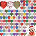 Sanwuta 120 Pcs Christmas Dog Bandanas Bulk Xmas Bandanas for Dogs Triangle Kerchief Bibs Scarf Set for Pet Christmas Costume Photo Props Accessories Pet Shops Grooming, 30 Styles