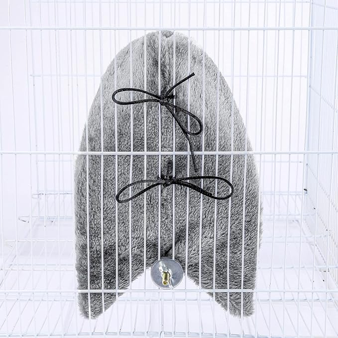 Comfort Corner Fleece Bird Blanket Parrot Cage Snuggle Hut Warm Bird Nest House Bed Hanging Hammock Toy for Parakeet Cockatiel Pigeon Small Animals Shelter Plush Bedding(Size M)