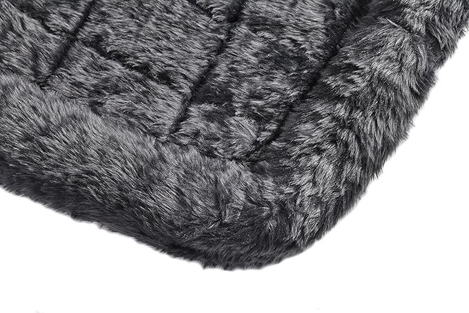 MidWest Homes for Pets QuietTime Giant Dog Bed – Gray Faux Fur Bolster, Ultra-Soft and Machine Washable, Fits 54-Inch Crates and Carriers, for XXL Breed Dogs