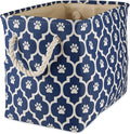 Bone Dry Pet Storage Collection Lattice Paw Print, Nautical Blue, Medium Rectangle