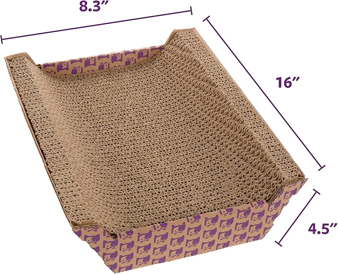 SmartyKat Super Scratcher Chaise Corrugated Cat Scratcher,Catnip Infusion Technology - Brown,One Size,(Pack of 6)