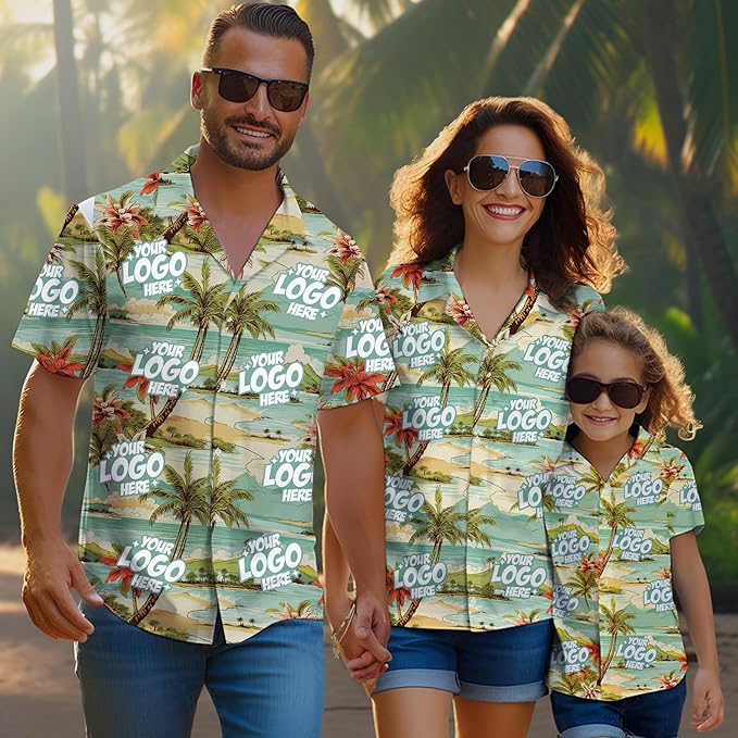 Custom Hawaiian Shirt with Face Photo Picture for Men Women Kids Youth Adult, Tropical Personalized Hawaiian Shirts Gift