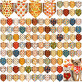 Amylove 120 Pcs St. Patrick's Day Dog Bandanas Bulk Holiday Triangle Dog Pack Puppy Kerchief Bandana Adjustable Spring Pet Scarf for Pet Cat Costume Accessories Decor(Turkey)