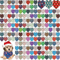 Aliceset 180 Pcs Christmas Dog Bandanas Bulk Christmas Bandanas for Dogs Adjustable Washable Pet Triangle Scarf Cute Kerchief Scarves for Pet Xmas Party Costume Accessories Decorations