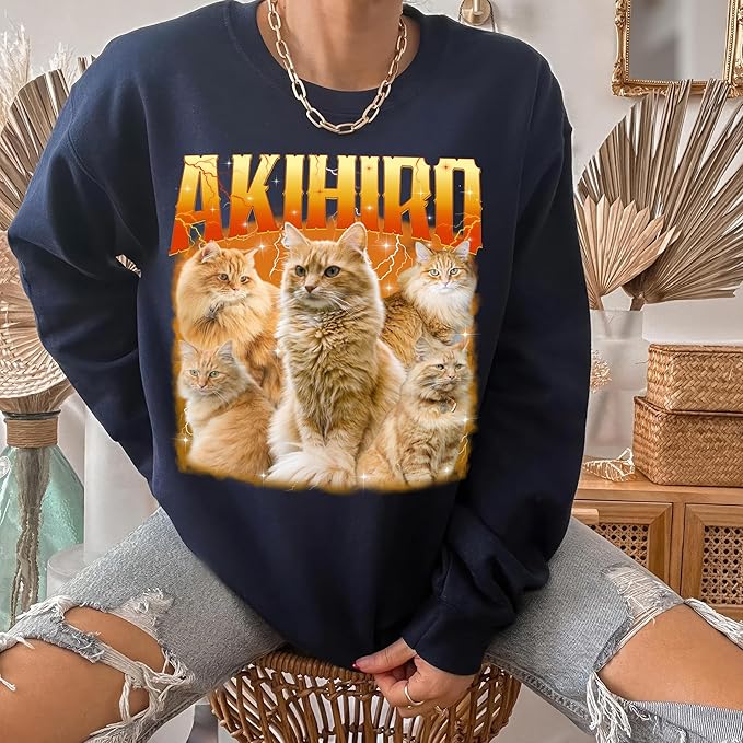 Mit & Mia Custom Your Own Bootleg Rap Shirts for Boyfriend Girlfriend Face Shirt with Photo Gift for Him Her Pet Lovers