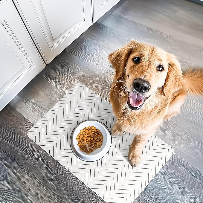 NALALAS Dog Mat for Food and Water, Cat Feeding Mat | Waterproof Dog Bowl Mat | Non-Slip Pet Food Mat for Floors | Pet Mats for Food and Water | Easy to Clean