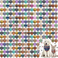 Aliceset 180 Pcs Dog Bandana Bulk Stripe Bandanas for Dogs Adjustable Washable Pet Triangle Scarf Retro Print Dog Kerchief Bibs for Small Medium Large Dog Cat Holiday Costume Accessories