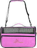Pawer 18” x 10” x 10”Soft-Sided Foldable Airline Approved Pet Carrier for Cat, Puppy and Small Dog, Washable 600D Oxford Fabric, with Handle and Strap for Carry, Multiple Colors Available