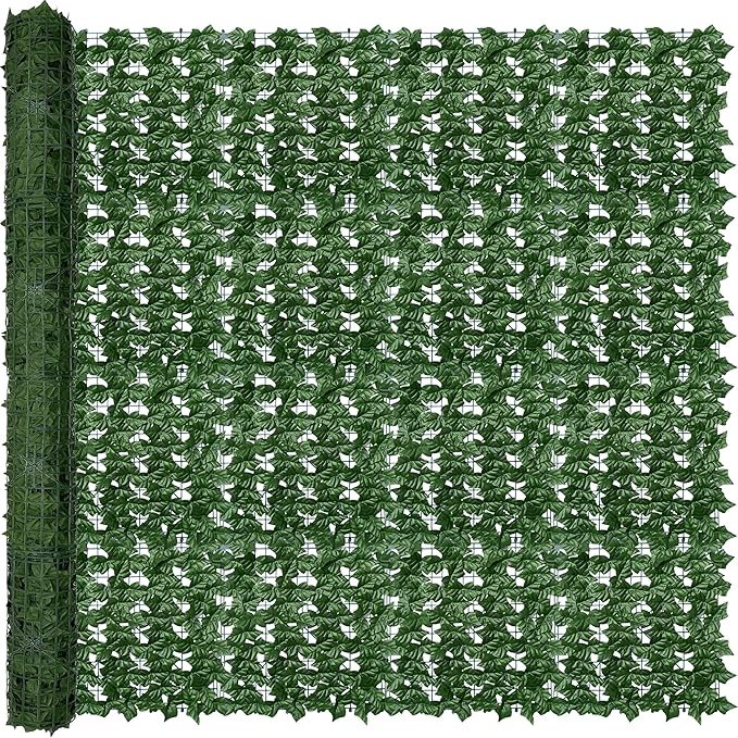 Artificial Ivy Privacy Fence Wall Screen,80X120 in UV-Anti Faux Greenery Backdrop Ivy Vine Leaf Hedges Fence Panels for Patio, Balcony, Garden, Backyard Indoor Outdoor Green Wall Decor