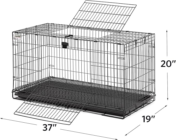 MidWest Homes for Pets Medium Wabbitat Rabbit Cage, Grid Mesh Floor, Removable Tray, Top & Front Door Access, Rust Resistant Finish, No Tools Required