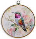 DILSJ Hummingbird Decor, Hummingbird Gifts for Women Canvas Wall Art Framed, Cottagecore Bird Hanging Decorations for Home Bedroom Living Room, 10x10 Inch