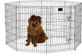 MidWest Homes for Pets Folding Metal Dog Exercise Pen, Indoor/Outdoor Playpen with Secure Door, Provides 16 Sq Feet of Play Space, 36-Inches Tall, Black E-Coated