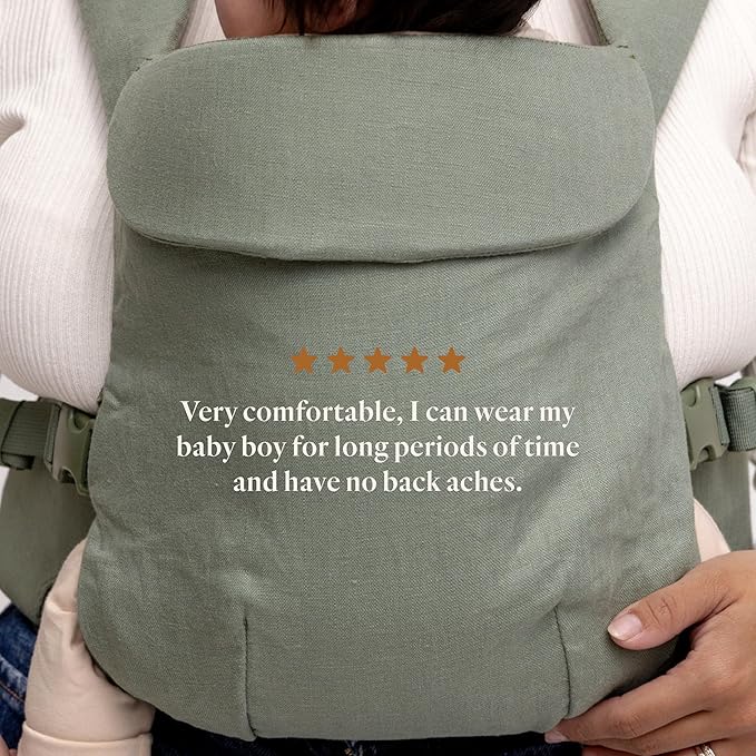 WildBird - Aerial Buckle Carrier - 2-24 Months - Large (L-4XL) Acadian - Front or Back Carry - Cross Straps, Lumbar Support, Headrest - Hip Healthy - Baby Carrier - Baby Essentials - New Mom Gifts