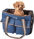Pet Life ® Dual-Pocketed Fashion Airline Approved Pet Carrier with Included Shoulder Straps and Dual-top mesh Zippers