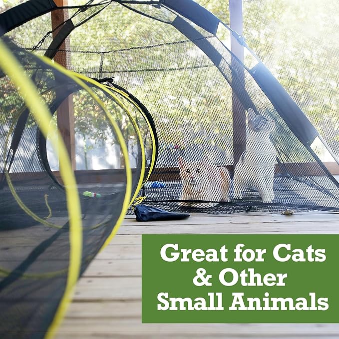 Outback Jack Outdoor Cat Enclosures for Indoor Cats (Portable Cat Tent, Outdoor Cat Tent, Cat Tunnel, and Playhouse) Play Tents for Cats, Outside Enclosure (Kitty Compound Play House)