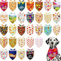 30 Pack Fall Dog Bandanas Bulk for Large Dogs 33 Inch XL Stitch Edge Dog Bandanas Adjustable Autumn Scarves Grooming L