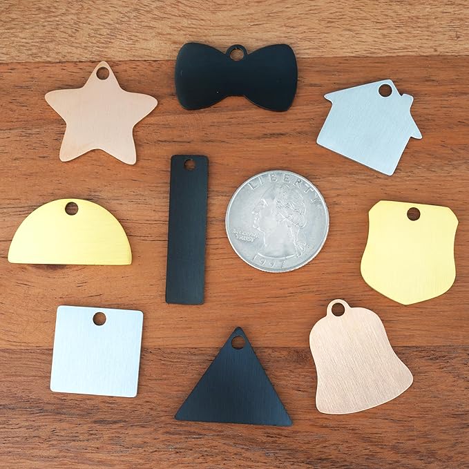 Ultra Joys Cat ID Tag Personalized Pet Tags, Durable Stainless Steel Small Pet Mini Dog Cat Tag Lightweight - Star Tag in Gold