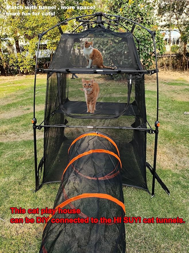 Portable Pop Up Pet Cat Tents Enclosures for Outside Patio