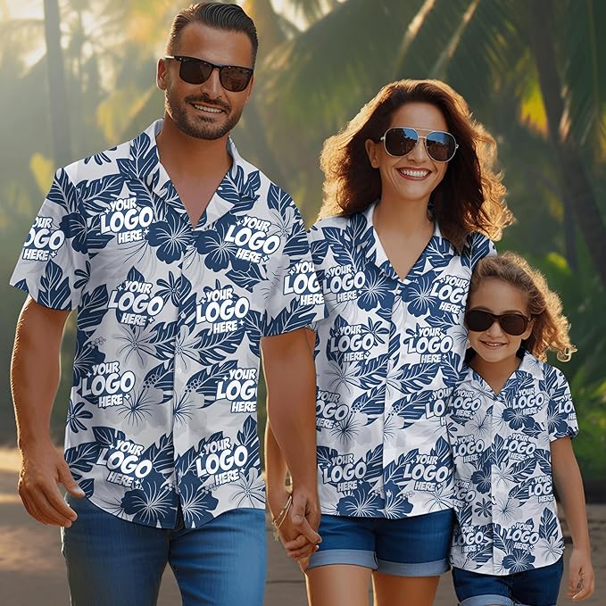 Custom Hawaiian Shirt with Face Photo Picture for Men Women Kids Youth Adult, Tropical Personalized Hawaiian Shirts Gift