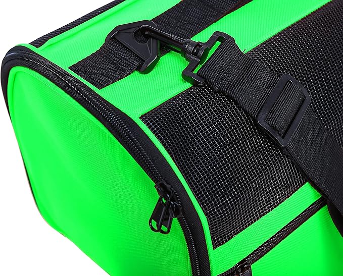 Pawer 18” x 10” x 10”Soft-Sided Foldable Airline Approved Pet Carrier for Cat, Puppy and Small Dog, Washable 600D Oxford Fabric, with Handle and Strap for Carry, Multiple Colors Available