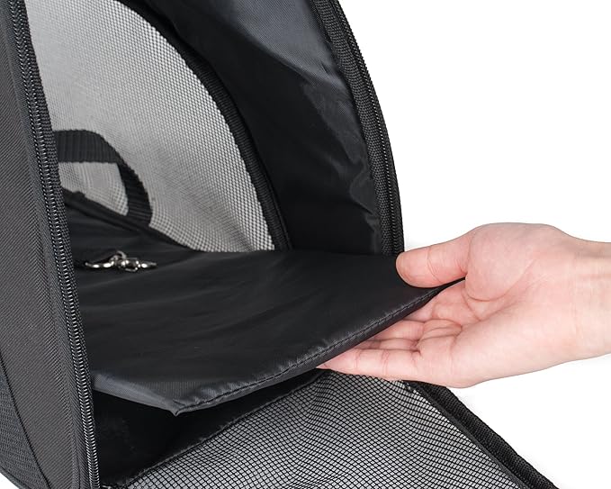 Pawer Soft-Sided Pet Carrier for Cat and Small Dog,Black Color,Medium Size,Washable 600D Oxford Cloth Airline Approved Travel Tote,with 2 Mesh Opens and a Strap for Carry,Multiple Colors Available