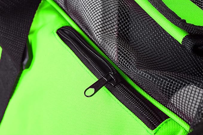 Pawer Soft-Sided Pet Carrier for Cat and Small Dog,Bright Green Color,Medium Size,Washable Cloth Airline Approved Travel Tote,with 2 Mesh Opens and a Strap for Carry,Multiple Colors Available