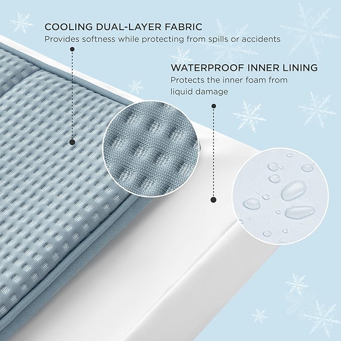 Bedsure Cooling Dog Bed Large Sized Dog - Large Comfy Flat Puppy Beds with Removable Washable Cover, Orthopedic Egg Crate Foam Pet Mat, Suitable for Pet Up to 50 lbs