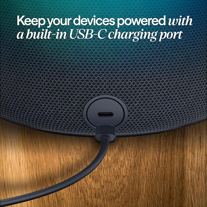 BLUEAIR Purifier for Bedroom - Mini Restful - Sunrise Clock with HEPASilent Filtration and Wake Up Light - Cleans Air and Supports Circadian Rhythm - USB-C and App Connectivity, Blue