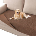 H.VERSAILTEX Plush Chenille Dog Bed Cover Thick Soft Sofa Cover for 3 Cushion Couch Anti Slip Couch Cover Furniture Protector for Dog, Pet, Cat (35" x 82", Caramel)