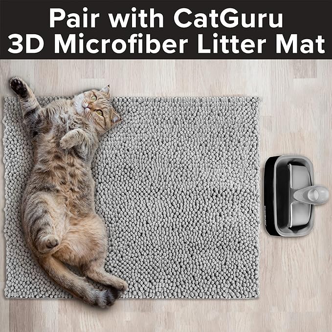 CatGuru Premium Cat Litter Scoop Holder – Heavy-Duty Scooper Storage Caddy, Scoop Stand for Kitty Litter Box, Fits Most Cat Litter Scoops (Black)