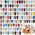 150 Pcs Paw Dog Bandanas Bulk Pet Bibs Colorful Triangle Scarf Pet Paw Bandanas for Medium Large Dogs Spring Summer Birthday Costume Decoration