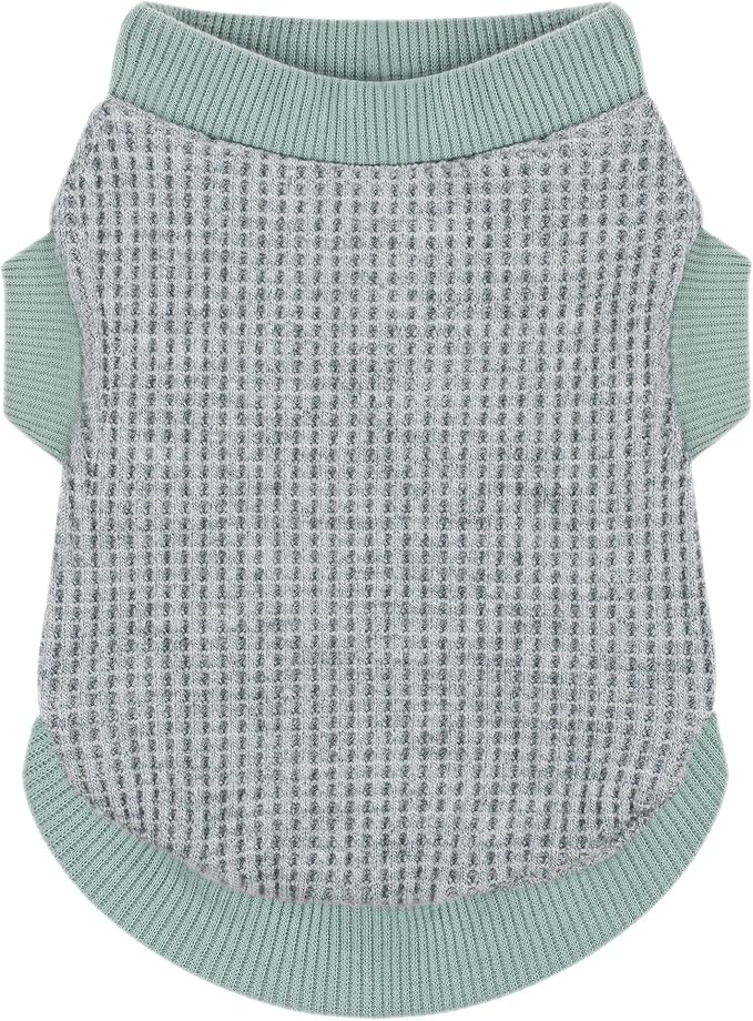Cozy and Functional Dog Shirts for Small Puppies: Stretchable Green Attire with Easy-On Design, Ideal for Chihuahuas and Yorkies - Enhance Comfort and Playfulness on Chill Days Large