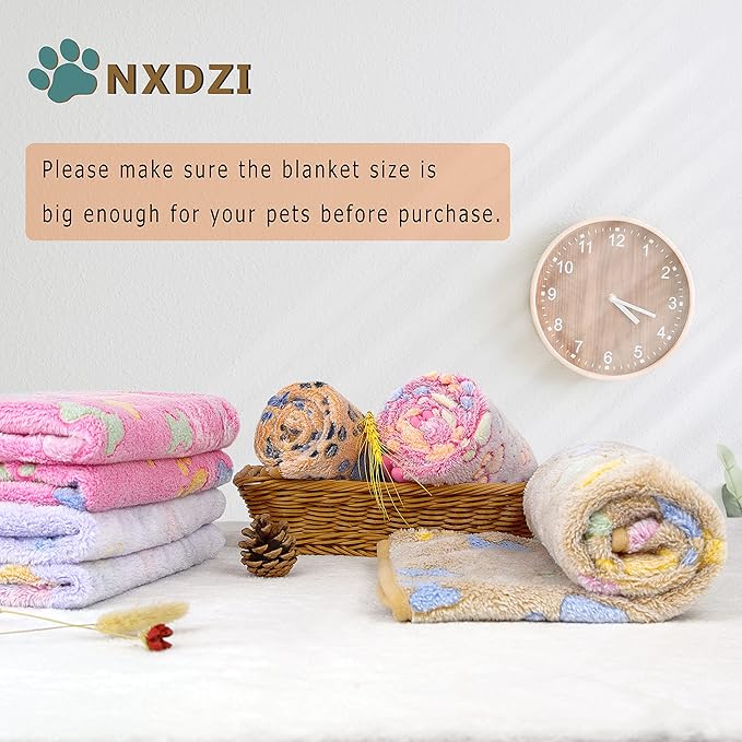 Dog Blankets for Large Dogs, 3 Pack Dog Blanket Washable 41" x 31", Fuzzy Soft Pet Mat Throw Cover for Kennel Crate Bed, Cute Bone Pattern,Waterproof Cat Blanket, Blankets for Dogs, Pet Blanket
