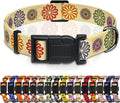 Dog Collar, Classical Indian Spirit Boys Girls Puppy Collar for Small Medium Large Dogs, Adjustable Soft Indian Pet Collar with Safety Buckle for Male Females(Beige,S)