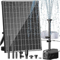 Biling 20W Solar Fountain Pump, 320 GPH Solar Pond Fountain Adjustable Flow, Dry-run Protection, 6.6 FT Tubing for Outdoor Garden Small Pond