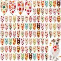 Chunful 100 Pieces Thanksgiving Dog Bandanas Bulk Fall Autumn Pet Bandanas for Small Large Dogs with Maple Leaves Patterns Triangle Scarf Bib Kerchief Set Costume Accessories (31.5 x 21.7 x 21.7)
