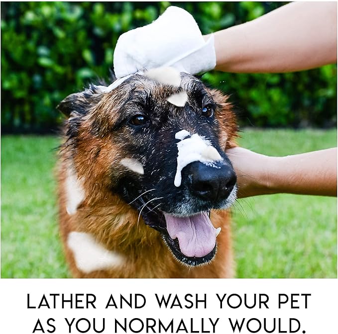 ScrubbyPet No Rinse Pet Wipes- Use Pet Bathing, Pet Grooming Pet Washing, Simple to Use,Just Lather, Wipe, Dry. Excellent Sensitive Skin. The Ideal Pet Wipes Bathing Your Pet Dog Cat.