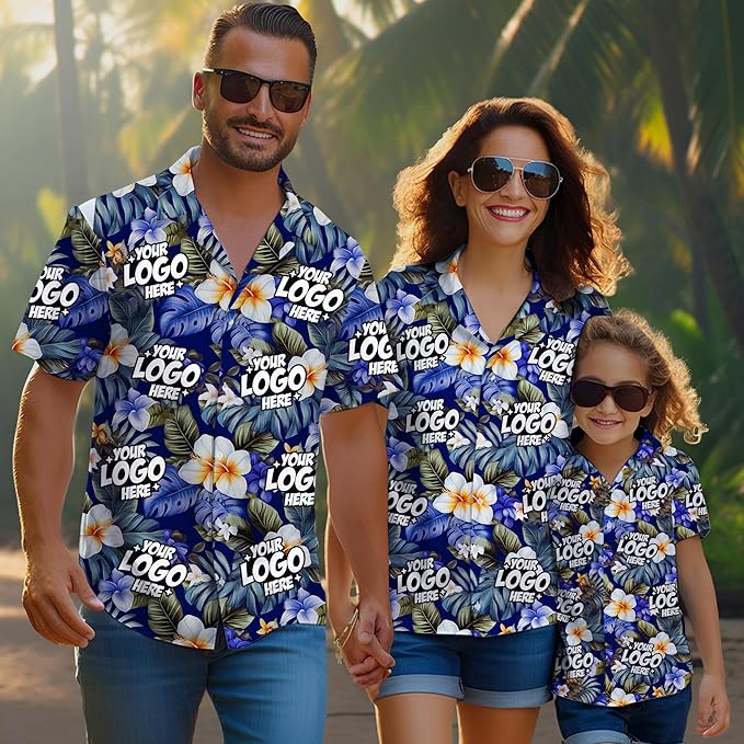 Custom Hawaiian Shirt with Face Photo Picture for Men Women Kids Youth Adult, Tropical Personalized Hawaiian Shirts Gift