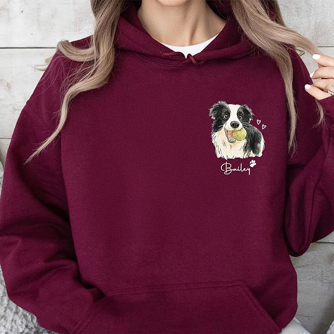 Custom Pet Sweatshirts with Photo and Name, Personalized Dog Sweatshirt, Gifts for Dog Mom, Dad