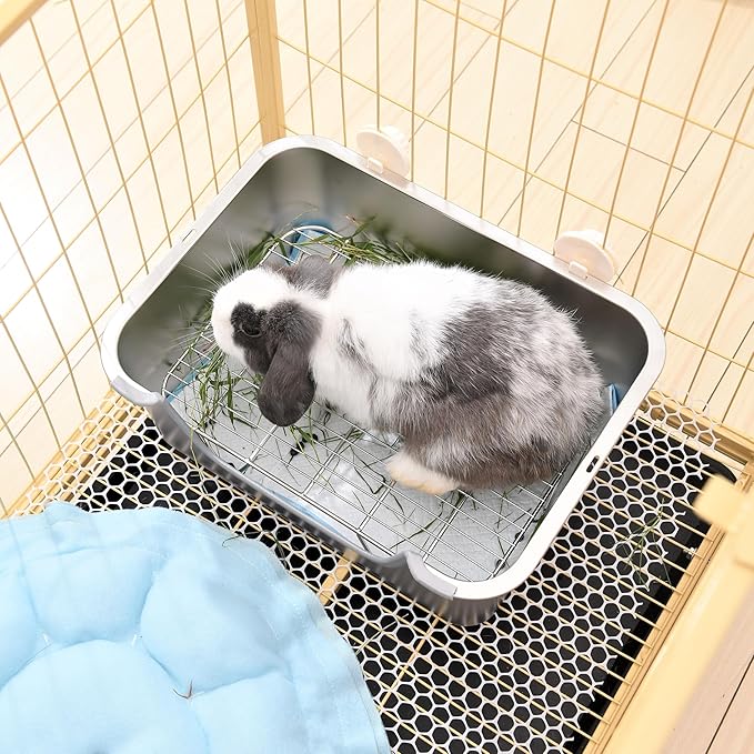 Stainless Steel Sifting Litter Box for Rabbit (M)