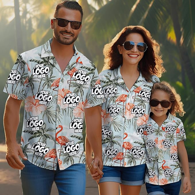 Custom Hawaiian Shirt with Face Photo Picture for Men Women Kids Youth Adult, Tropical Personalized Hawaiian Shirts Gift