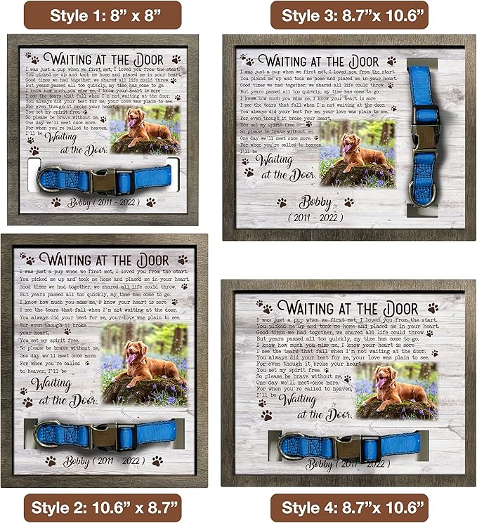 Customized Pet Memorial Picture Frame Dog Picture Loss Gift for Cat Lovers Natural Wood New Puppy Memorial Best Dog Ever Gifts In Memory of Cat Memorial Pet Loss Sign Home Decor