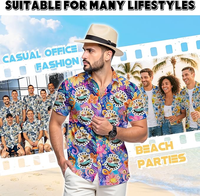 Custom Hawaiian Shirt with Face Photo Picture for Men Women Kids Youth Adult, Tropical Personalized Hawaiian Shirts Gift
