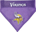 Pets First NFL DOG BANDANA - MINNESOTA VIKINGS REVERSIBLE PET BANDANA. 2 Sided Sports Bandana with a PREMIUM Embroidery TEAM LOGO, Small/Medium. - 2 Sizes & 32 NFL Teams available