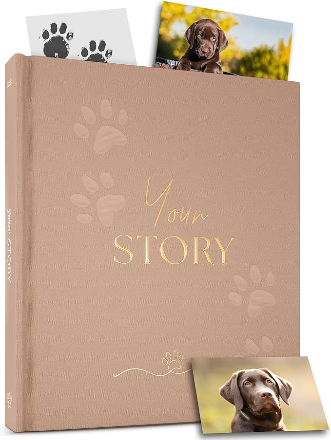 New Puppy Gift – Dog Memory Book & Keepsake Photo Album | Gift for New Puppy Owners, Dog Lovers & Pet Parents | Puppy Scrapbook & Dog Mom Memory Journal