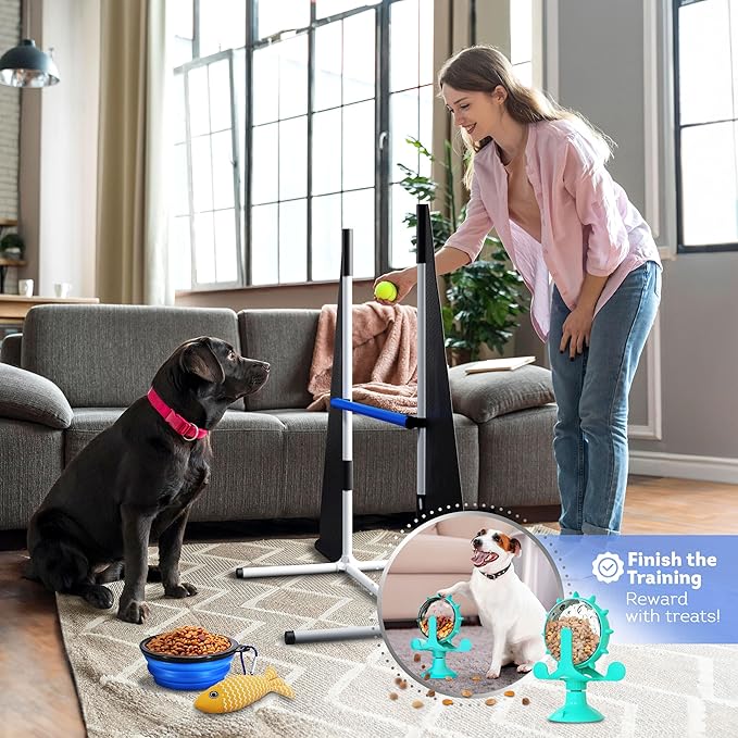 Dog Agility Course Backyard Set, Including Dog Tunnel Bags for Agility Dog Jumps and All Toys - Professional Dog Agility Equipment Range - Dog Training Course Equipment, Dog Obstacle Course Backyard