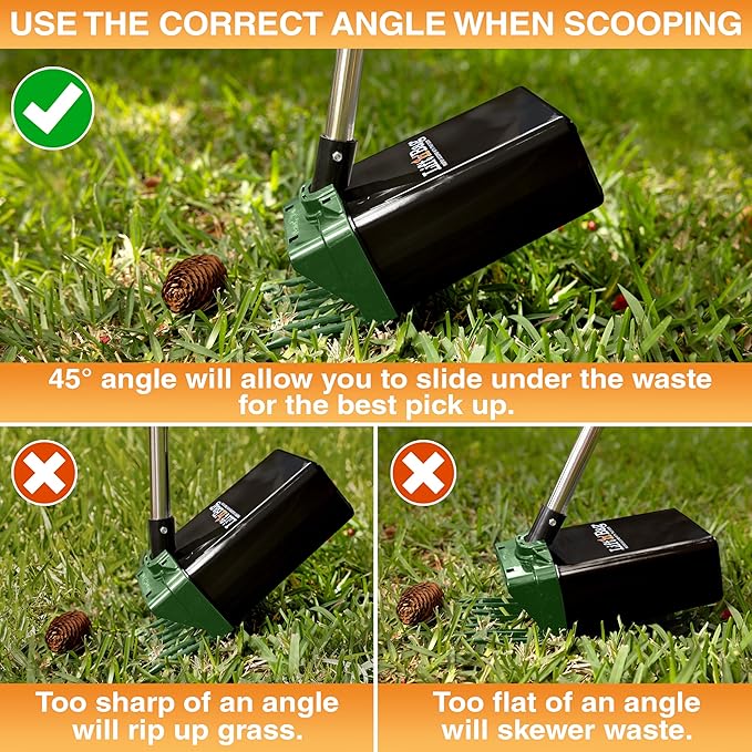 Neater Pet Brands Lift N’ Bag 2.0 Dog Pooper Scooper with Bag Attachment & 22" Pole for Small to Large Dogs, New & Improved Design, 60 Refill Bags, Heavy Duty Dog Poop Scooper for Yard, One-Hand Use