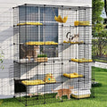 Oneluck 69 Inch Catio Outdoor Cat Enclosure with Super Large Enter Door, Balcony Cat Playpen with Platforms,DIY Outside Cat Patio Large Exercise Place Ideal for 1-4 Cats